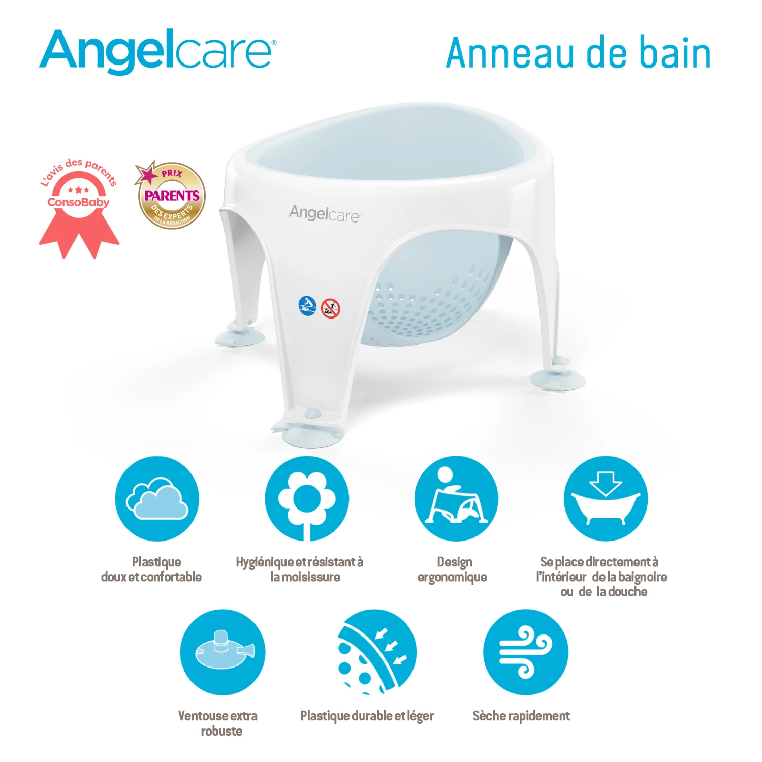 Anneau De Bain Gris De Angelcare – Image 7