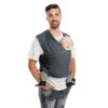 Écharpe De Portage Extensible Tricot-Slen Bambou Bio Smokey Grey De Babylonia
