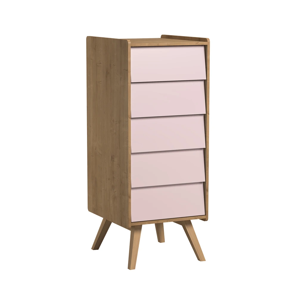 Chiffonnier Vintage Bois / Rose De Vox