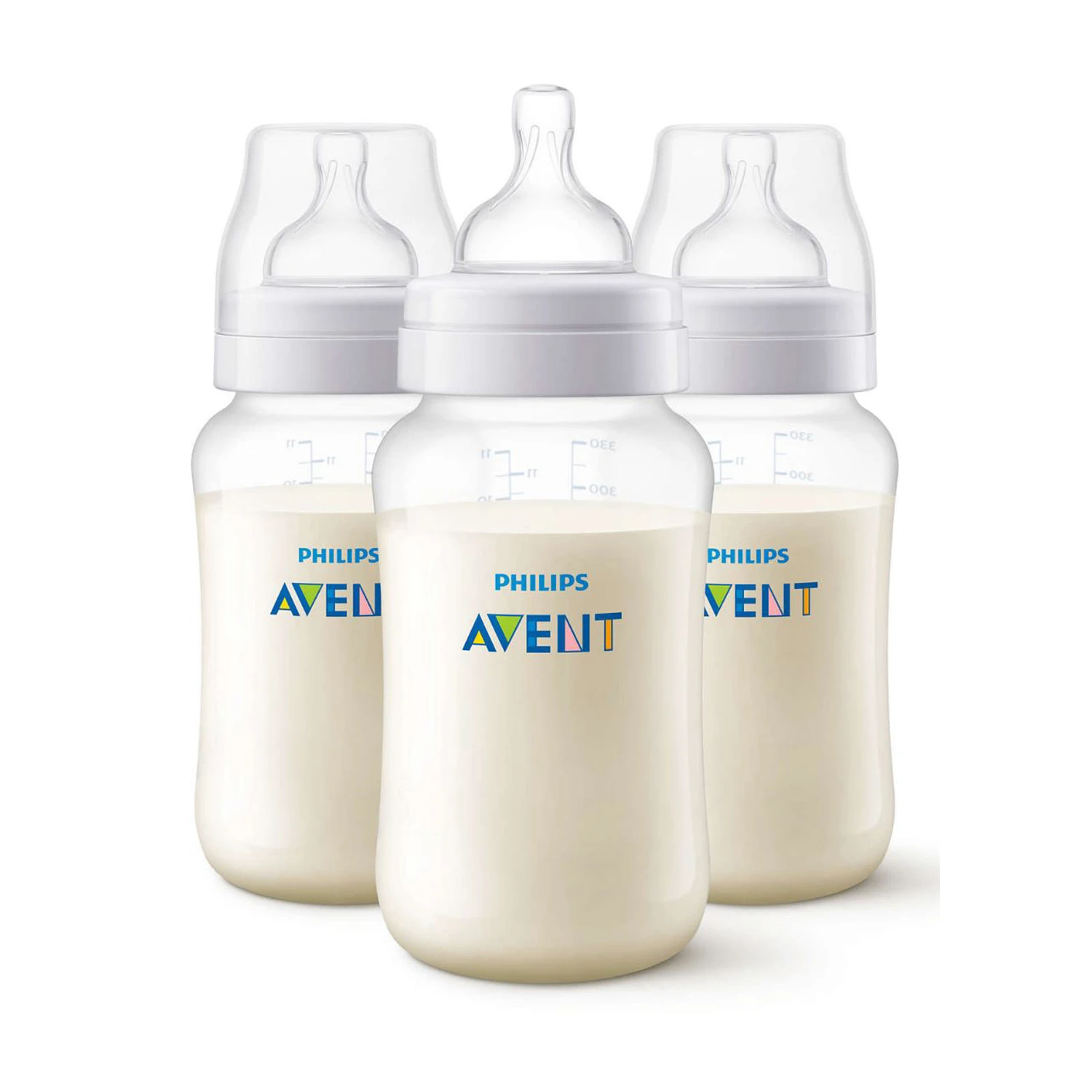 Lot De 3 Biberons Anti-colic Transparent 330 Ml De Philips AVENT