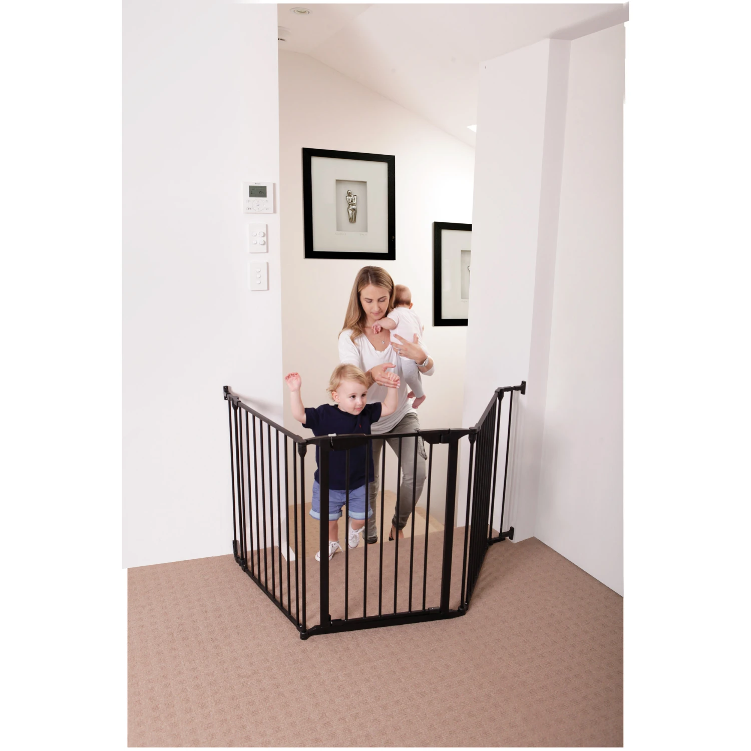 Barrière De Sécurité 3 Panneaux Newport AD Noir De Dreambaby – Image 5
