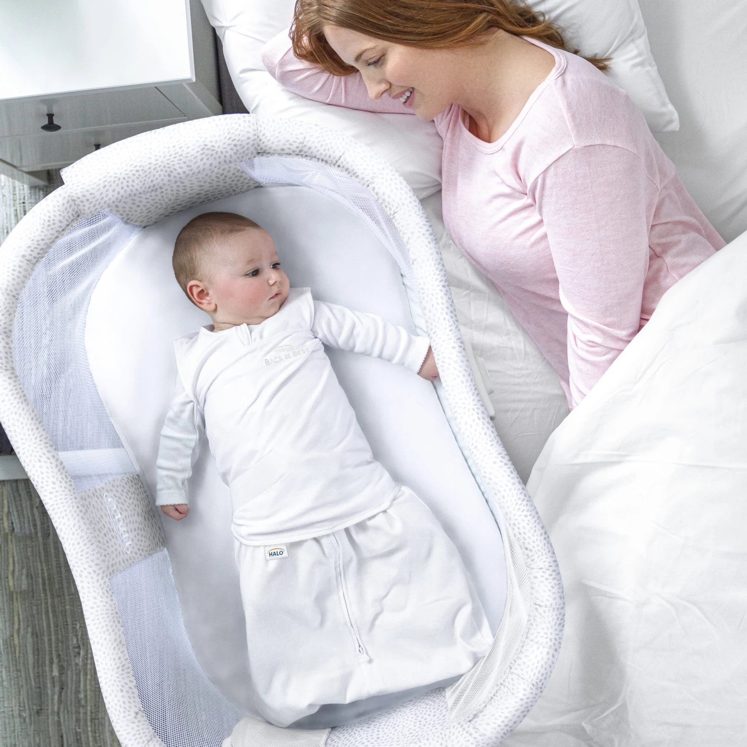 Drap Housse BassiNest® Blanc De Halo – Image 2