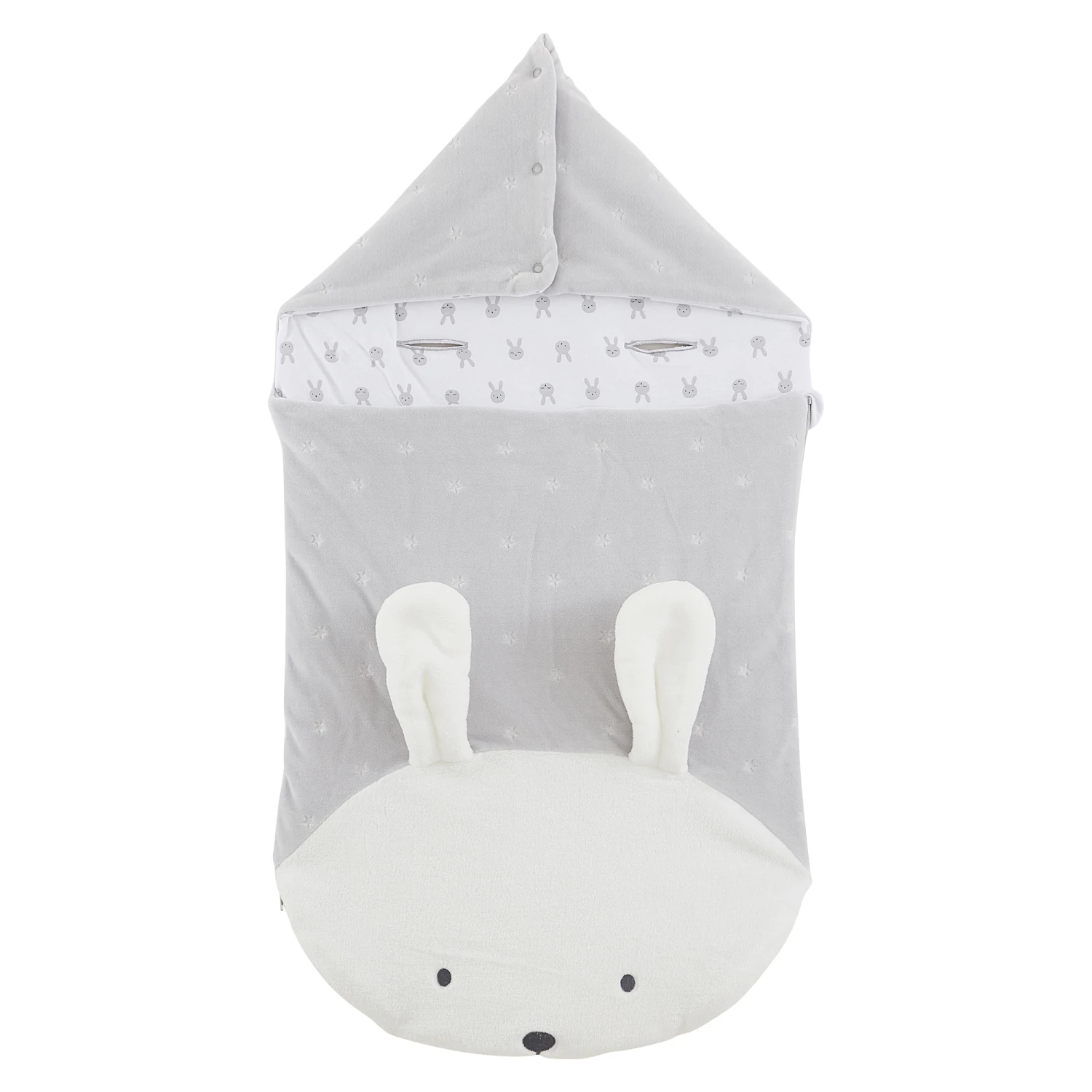 Lapin Nid D'ange Lapin Câlin Gris Taille Unique De P'tit Bisou