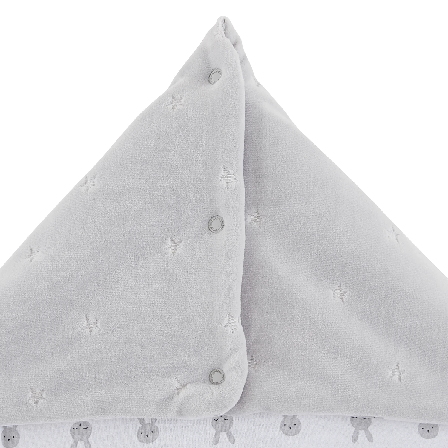 Lapin Nid D'ange Lapin Câlin Gris Taille Unique De P'tit Bisou – Image 2