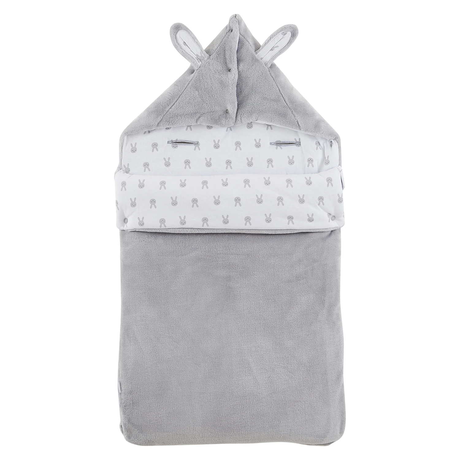 Nid D'ange Lapin Câlin Gris Taille Unique De P'tit Bisou