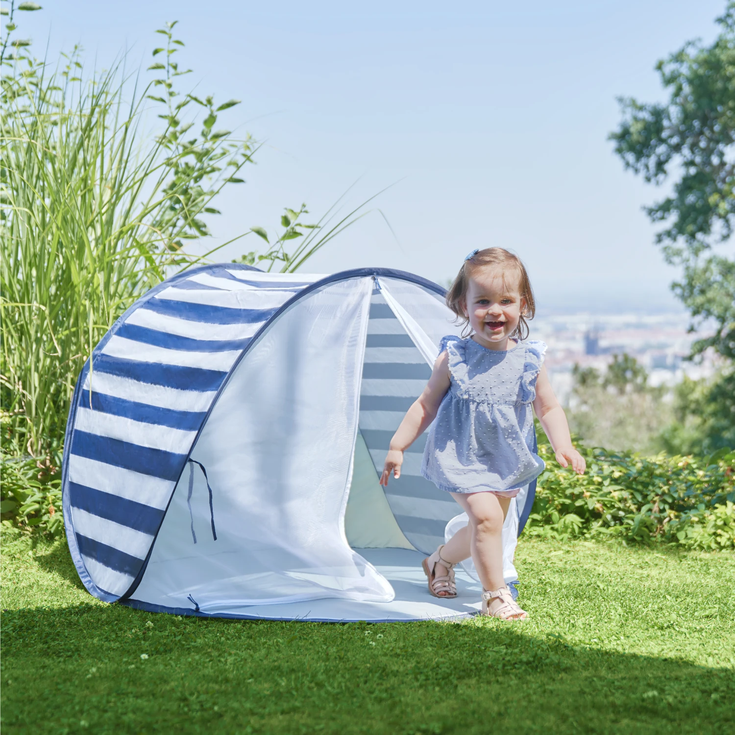 Tente Anti-UV Haute Protection 50+ Marinière Bleu De Babymoov – Image 2