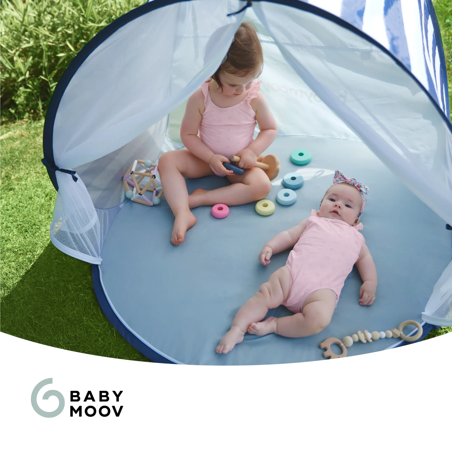 Tente Anti-UV Haute Protection 50+ Marinière Bleu De Babymoov – Image 8
