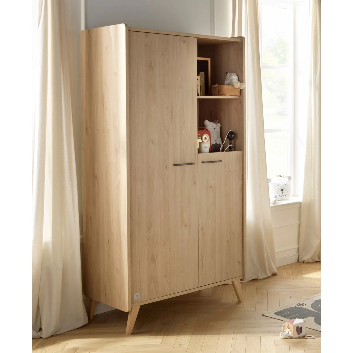 Arty Armoire 2 Portes Chêne Suave De Sauthon Baby's Sweet Home – Image 2