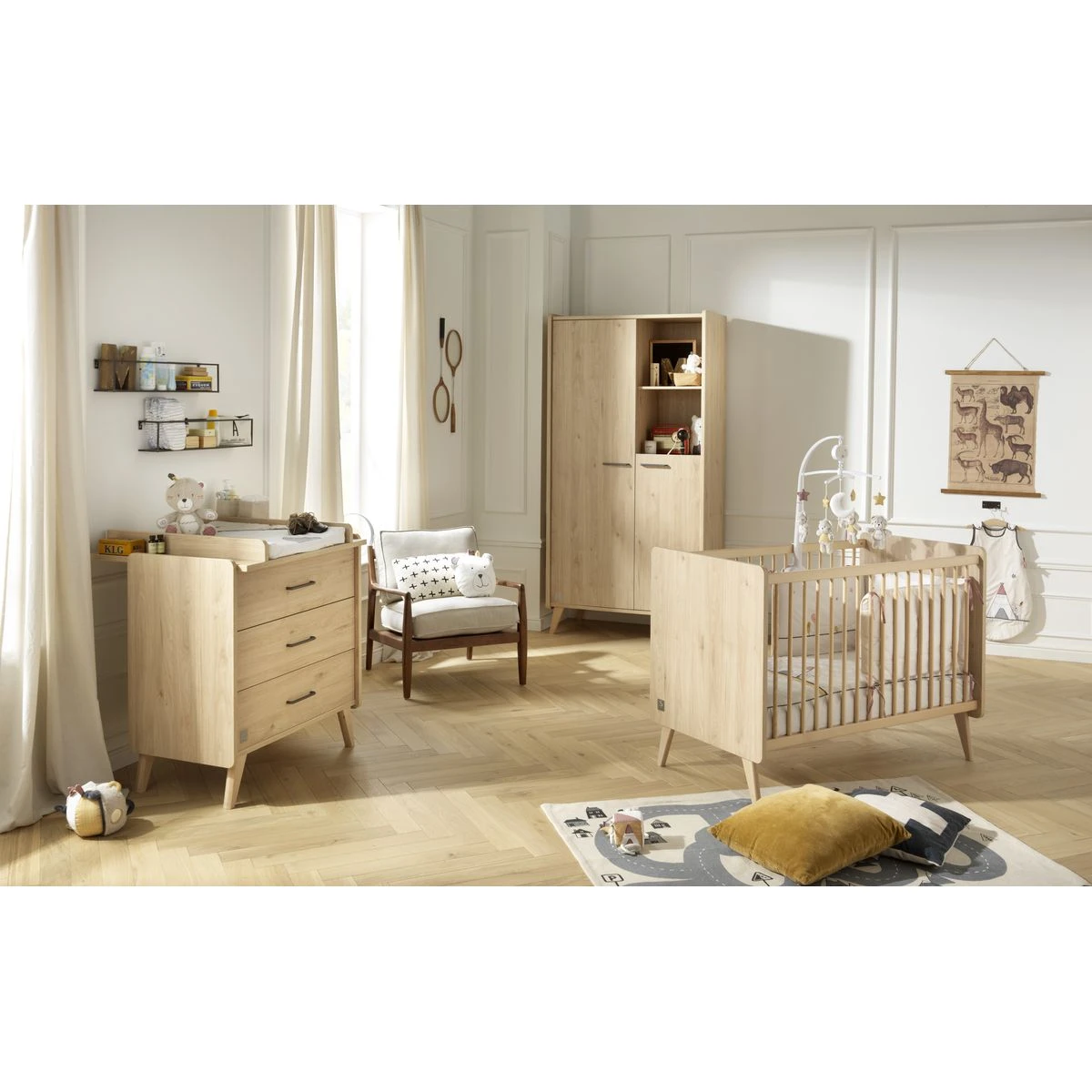Arty Armoire 2 Portes Chêne Suave De Sauthon Baby's Sweet Home – Image 6