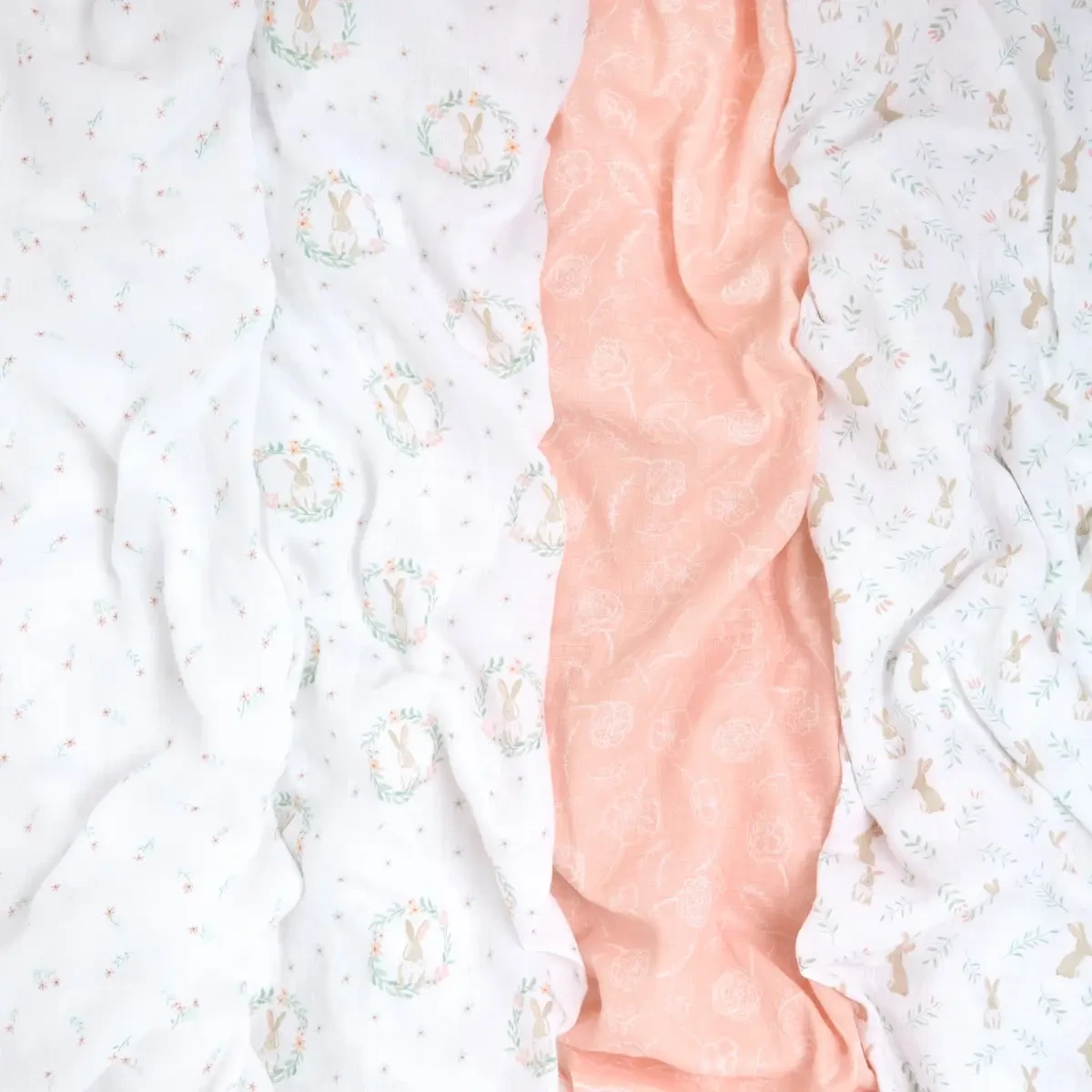 Lot De 4 Maxi-Langes Mousseline Blushing Bunnies De Aden + Anais Essentials – Image 3