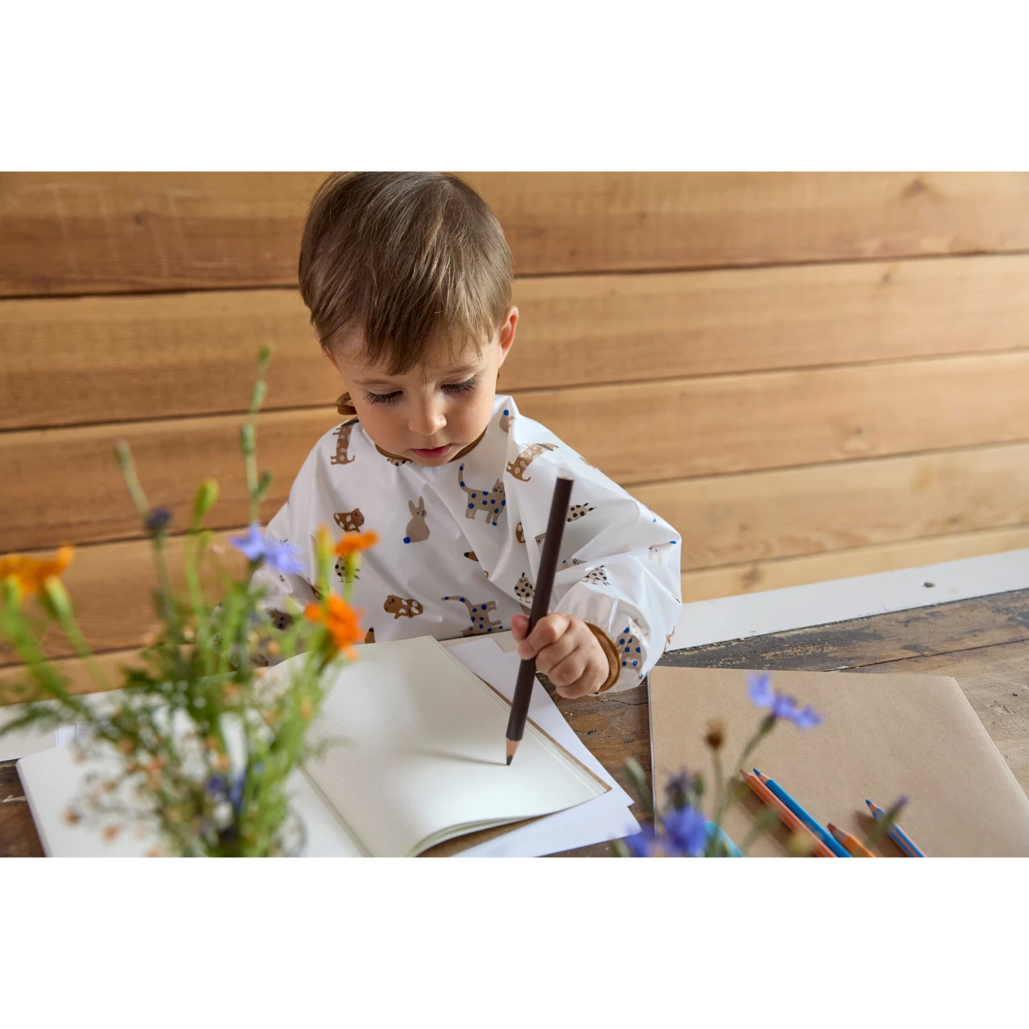 LÄSSIG Lot De 2 Bavoirs Manches Longues Avec Poche Little Mateys Royal Bleu De Lässig – Image 3