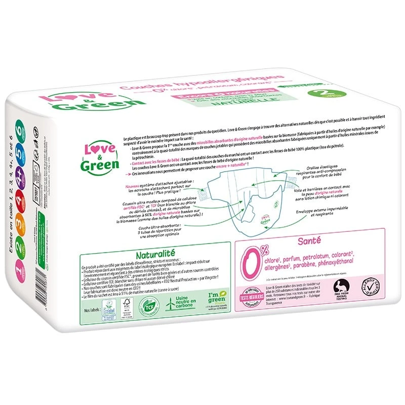 Couches écologiques Blanc T4 De Love & Green – Image 3