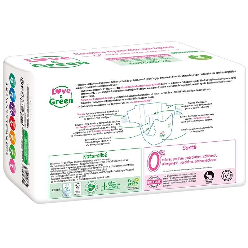 Couches écologiques Blanc T1 De Love & Green – Image 3